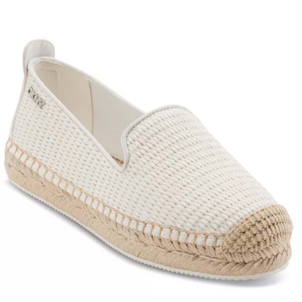DKNY Women's White Espadrille Slip-On Shoes
